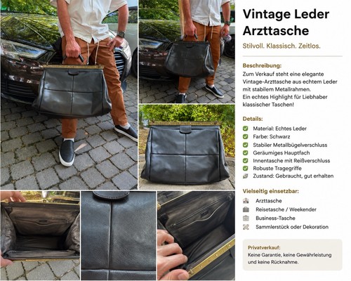 Vintage arzttasche - arzttasche, /